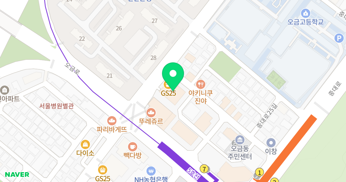 동인트루빌오피스텔 위치 지도 - 서울특별시 송파구 오금로35길 8