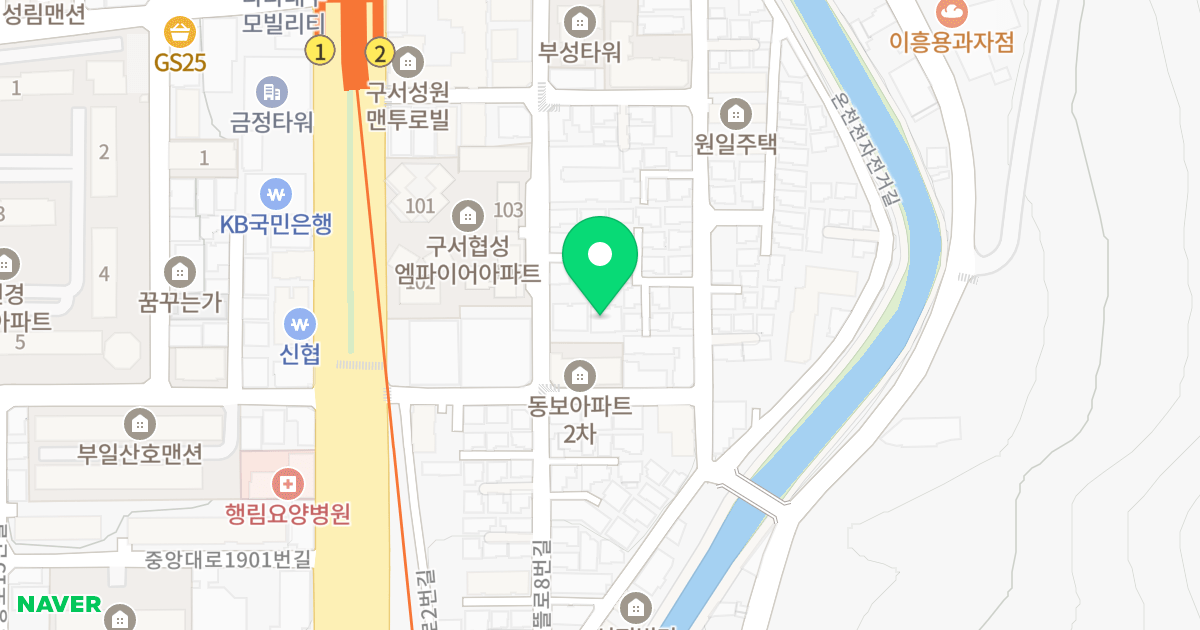 남강파크뷰II 위치 지도 - 부산광역시 금정구 안뜰로7번길 6