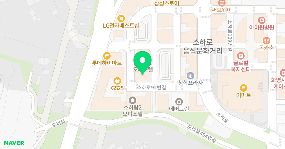 주영팰리스 위치 지도 - 경기도 광명시 소하로92번길 12