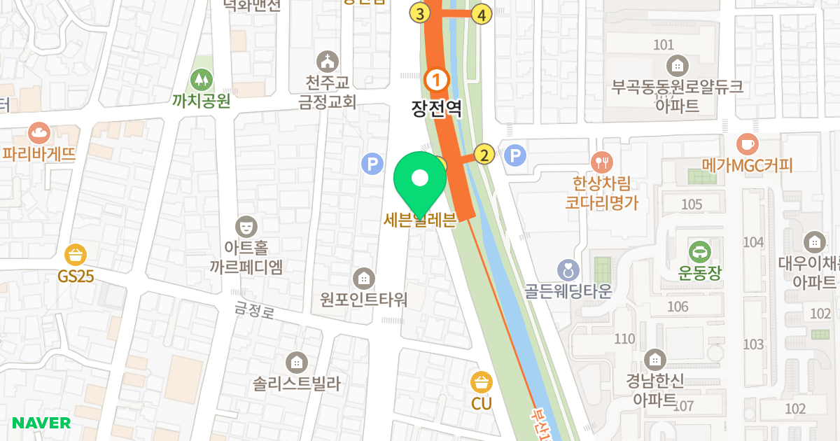롯데빌리지 위치 지도 - 부산광역시 금정구 금정로 142