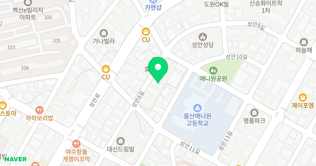 밀레니엄파크 위치 지도 - 울산광역시 중구