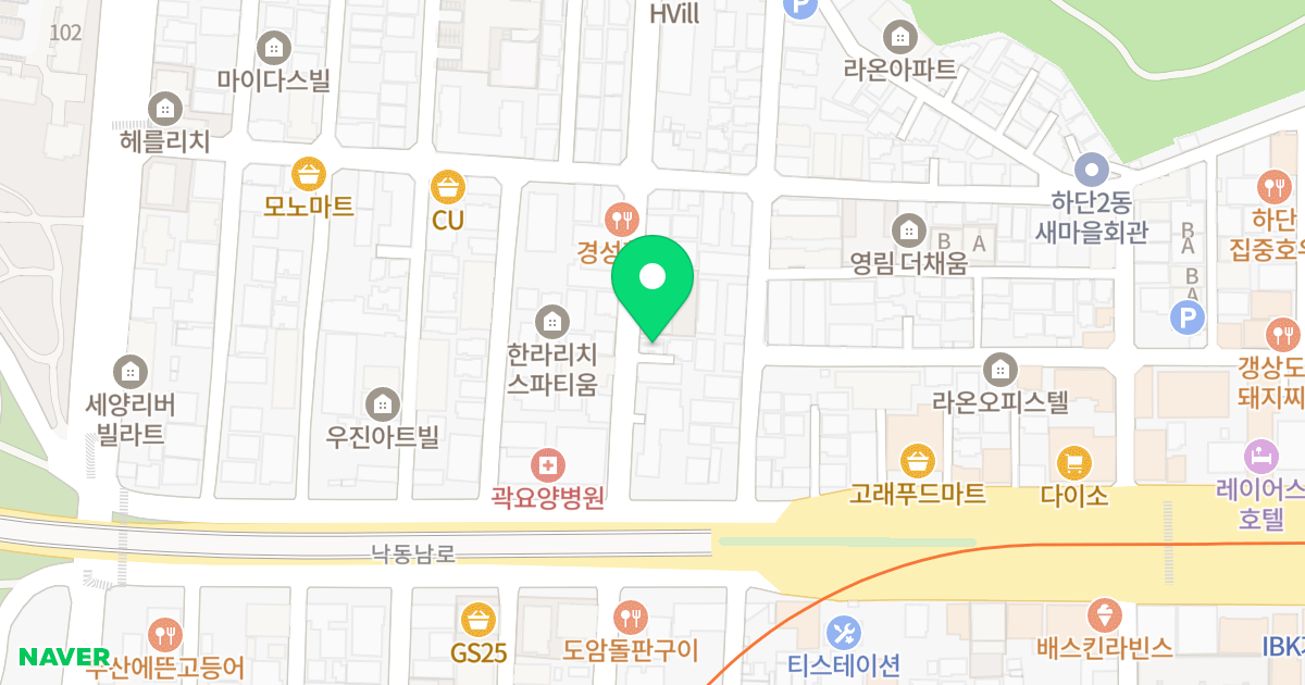 (522-4) 위치 지도 - 부산광역시 사하구 낙동남로1367번길 12