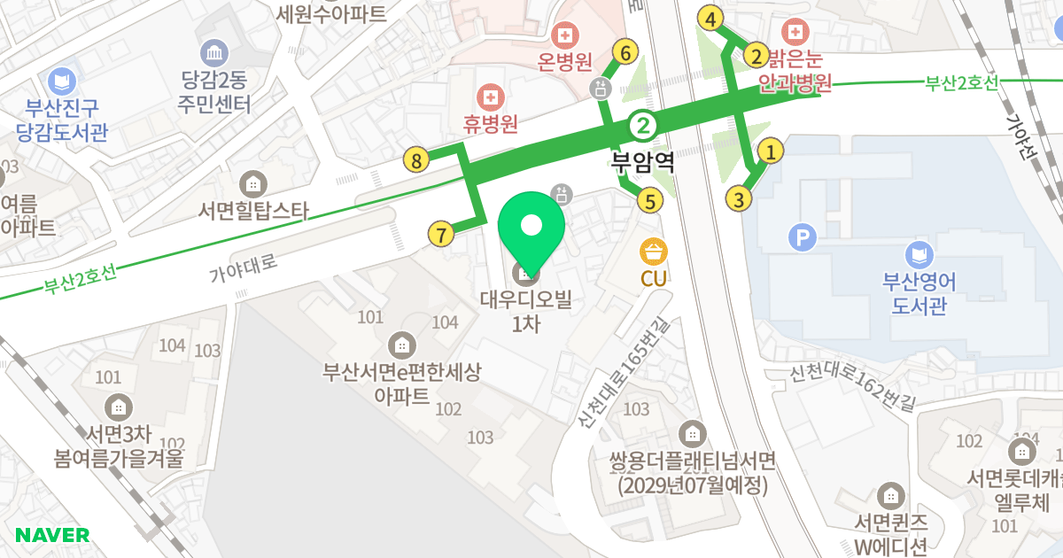 대우디오빌I 위치 지도 - 부산광역시 부산진구 가야대로 714