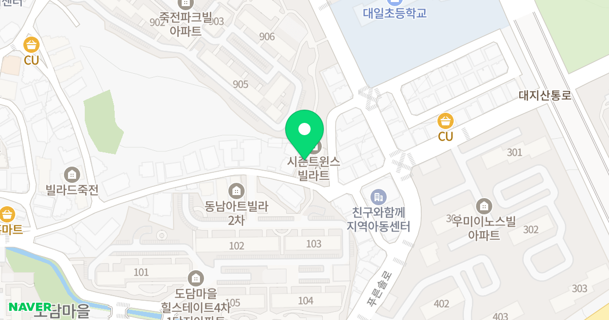시즌트윈빌 위치 지도 - 경기도 용인시 수지구 달맞이로 59