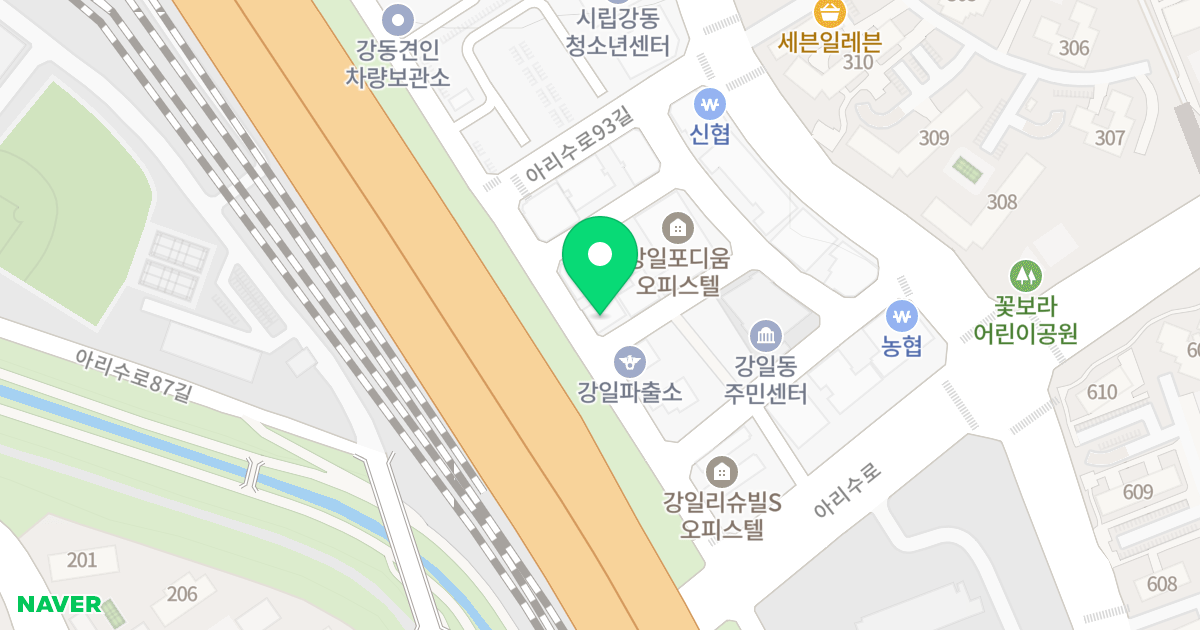 트리피움오피스텔 위치 지도 - 서울특별시 강동구