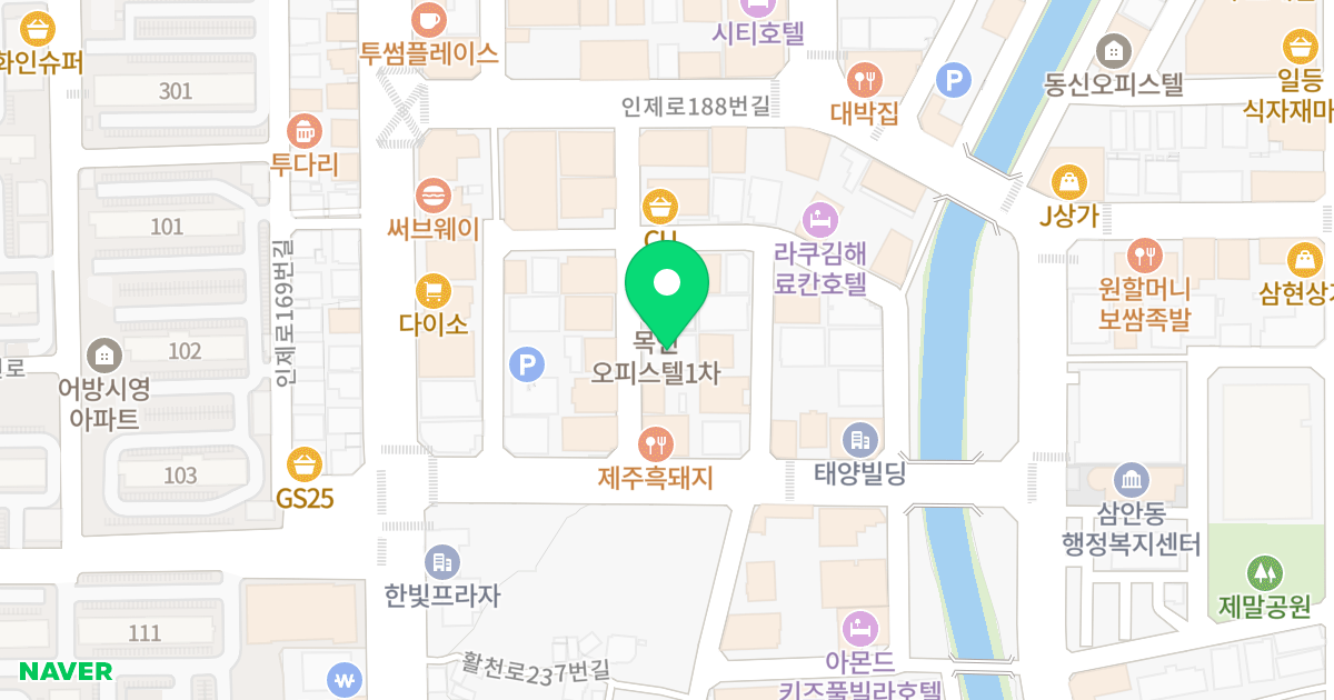 목연오피스텔2차 위치 지도 - 경상남도 김해시 인제로170번길 9-12