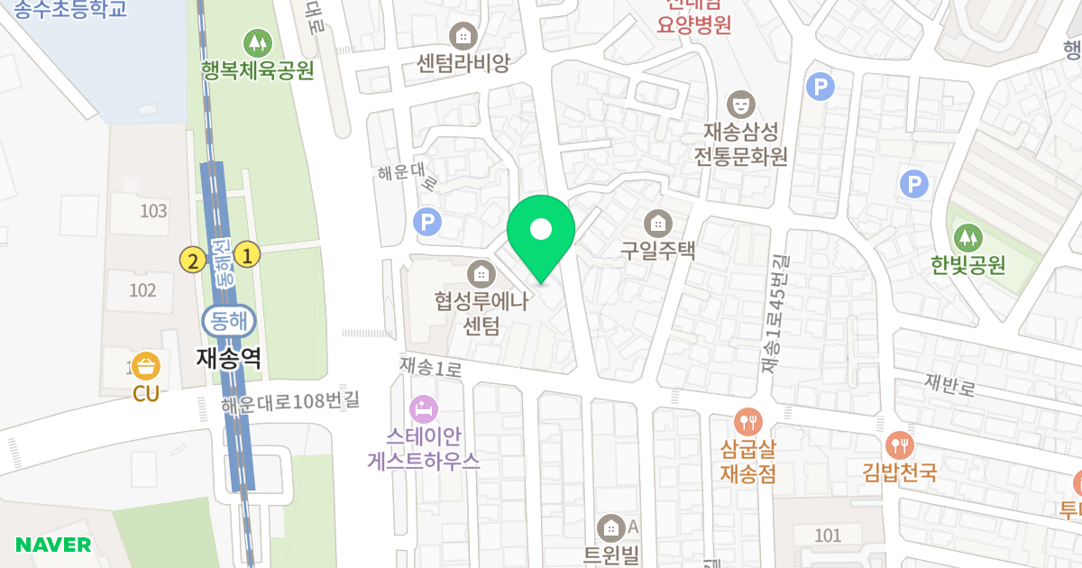 해뜰채 위치 지도 - 부산광역시 해운대구 해운대로91번길 46
