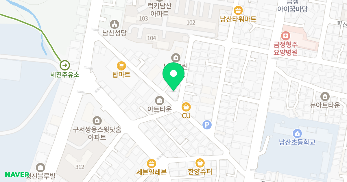엘투케이타운 위치 지도 - 부산광역시 금정구 금강로611번길 38