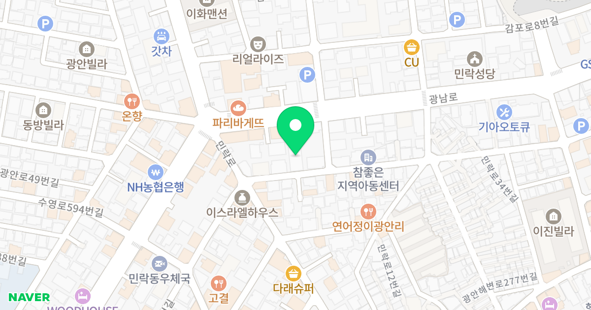 토마토캐슬 위치 지도 - 부산광역시 수영구 민락로34번길 11