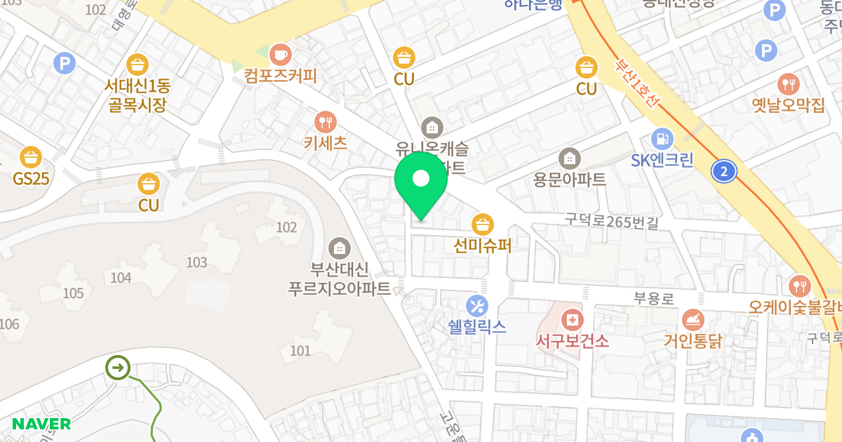 주건축물제1동(102-2) 위치 지도 - 부산광역시 서구 부용로 22-12