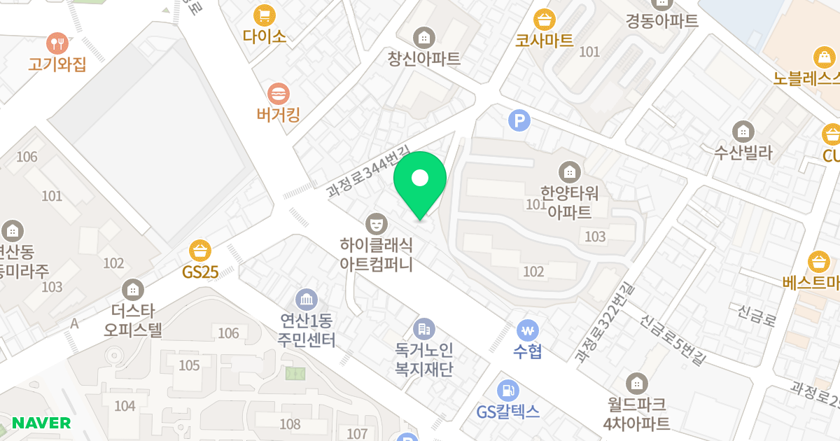 행복 케스빌 위치 지도 - 부산광역시 연제구 과정로344번길 22-14