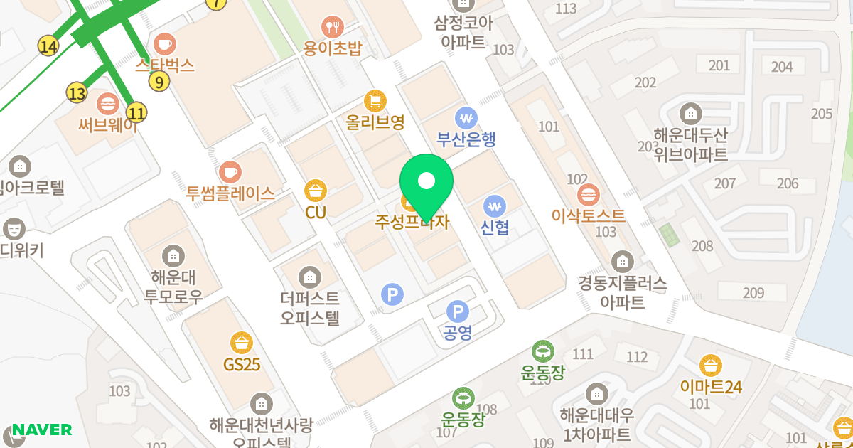 노블시티 위치 지도 - 부산광역시 해운대구 세실로27번길 15