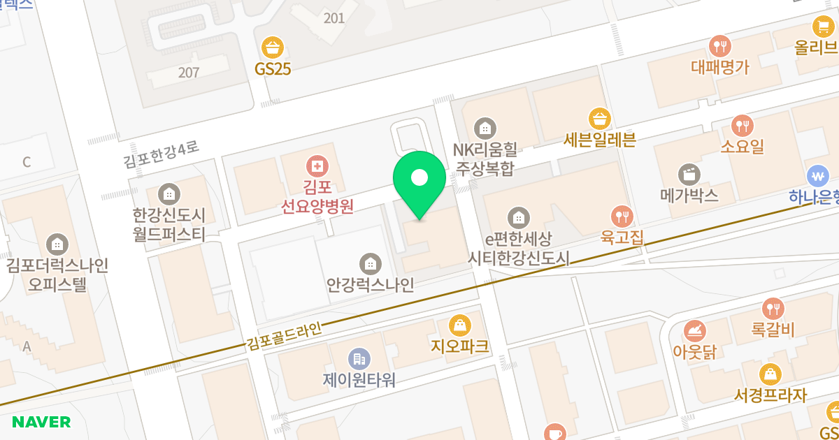 태림 더 끌리움 1차 위치 지도 - 경기도 김포시 김포한강9로75번길 142