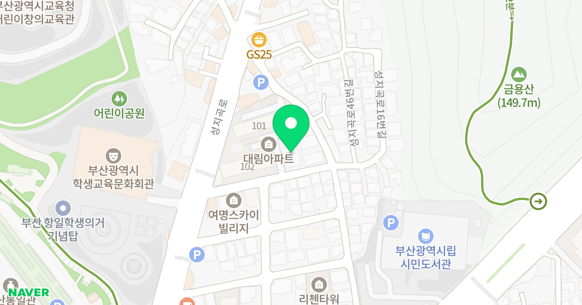 초읍골드빌 위치 지도 - 부산광역시 부산진구 성지곡로16번길 17
