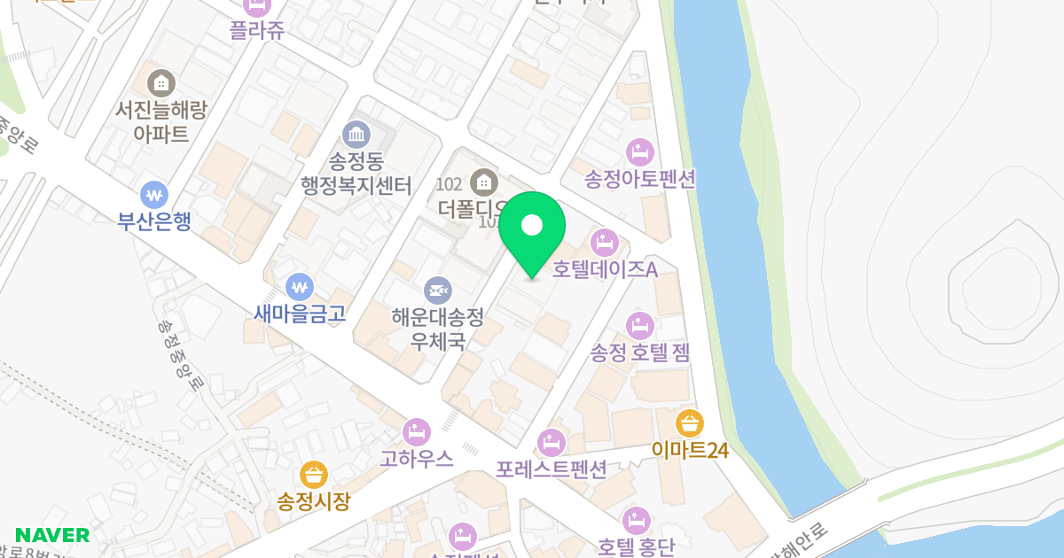 조희 라메르 위치 지도 - 부산광역시 해운대구 송정중앙로33번길 16