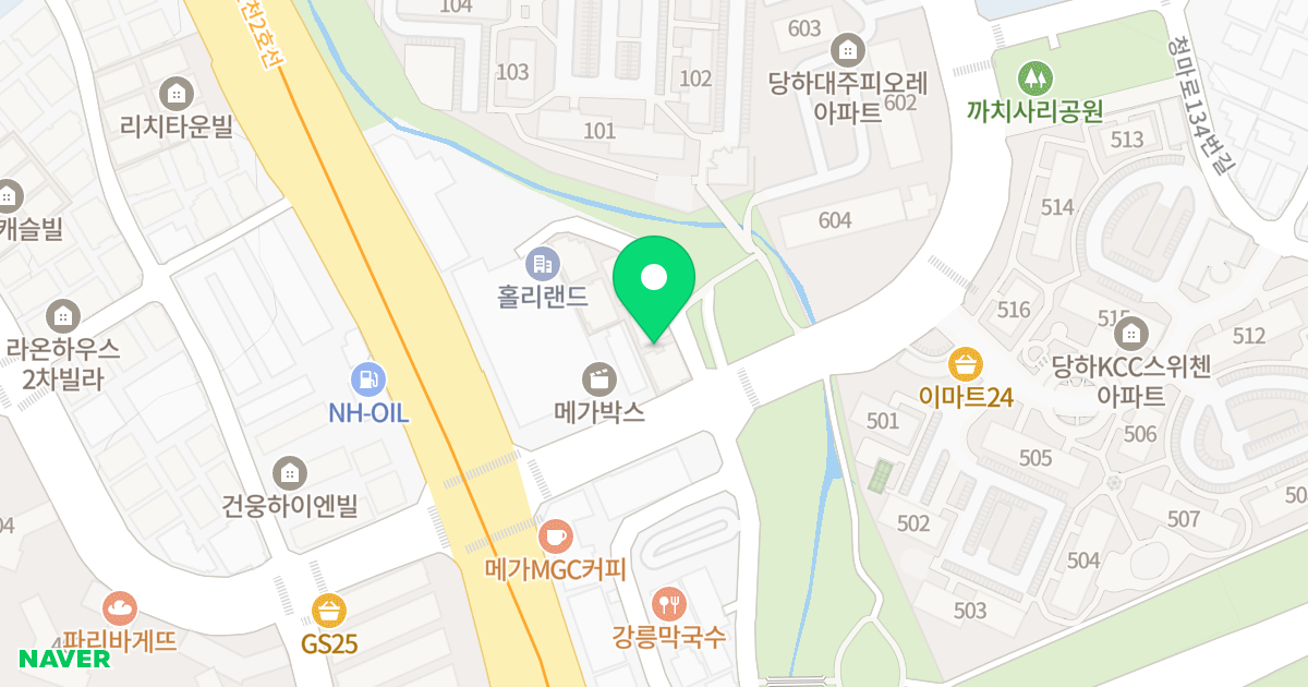 디자인타운 위치 지도 - 인천광역시 서구 청마로 111