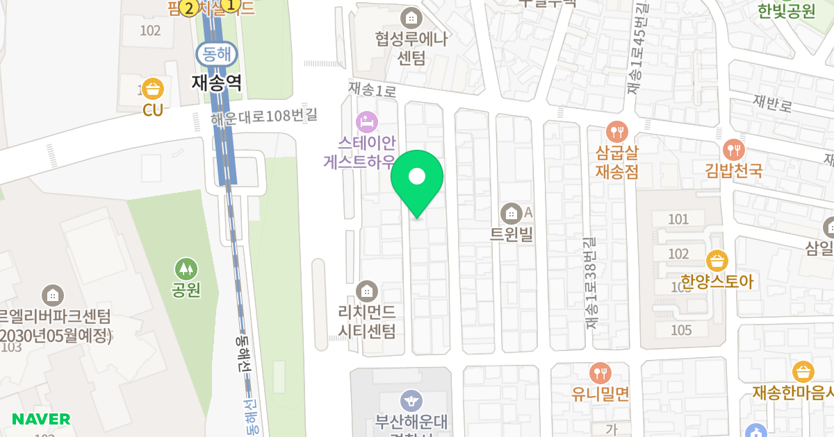 하이츠센텀 위치 지도 - 부산광역시 해운대구 재송1로14번길 17