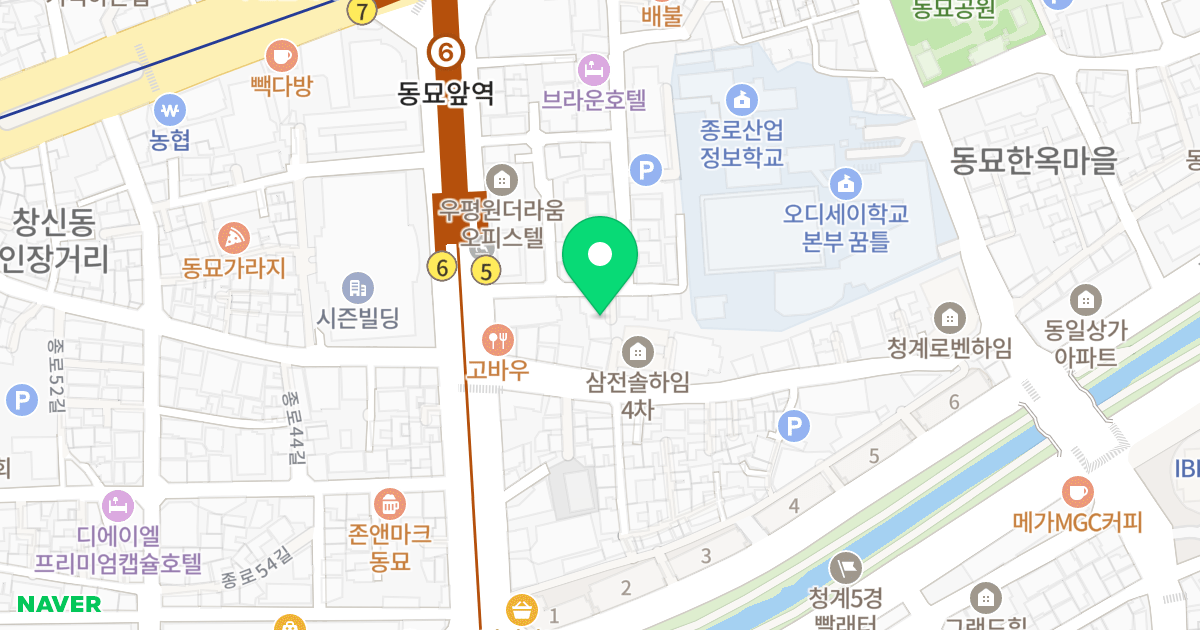 헤스티아 위치 지도 - 서울특별시 종로구 종로56길 37
