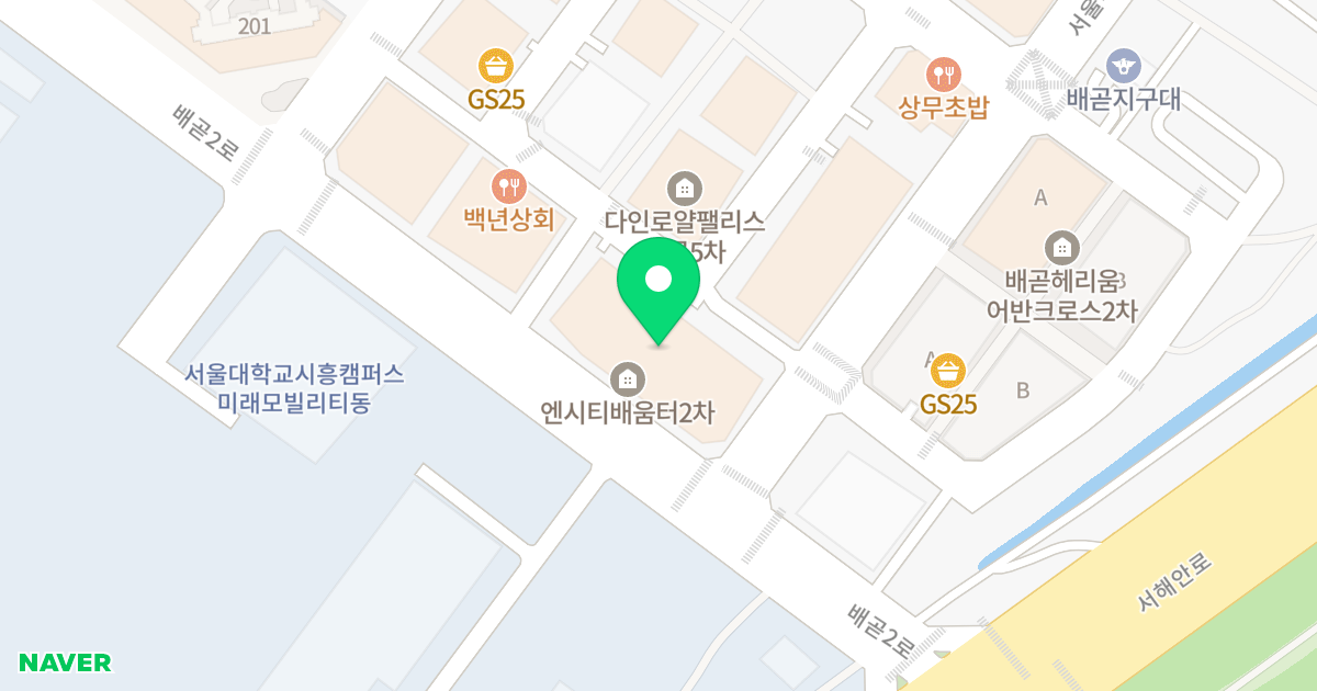 배곧 유호 N-CITY 2차 위치 지도 - 경기도 시흥시 배곧2로 95