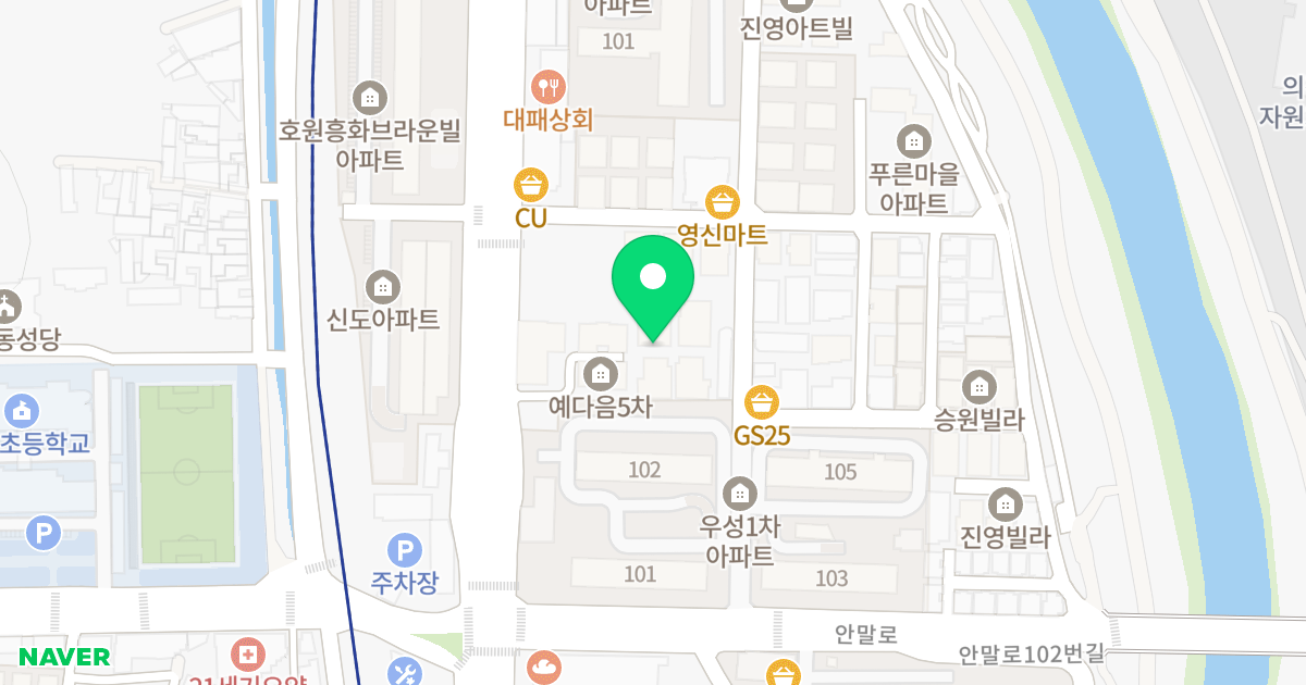 로뎀하이츠빌 위치 지도 - 경기도 의정부시 안말로85번길 27-1