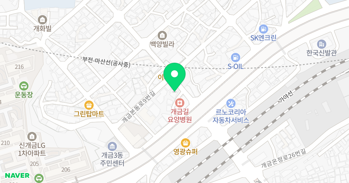 플러스빌 위치 지도 - 부산광역시 부산진구 백양대로252번길 7