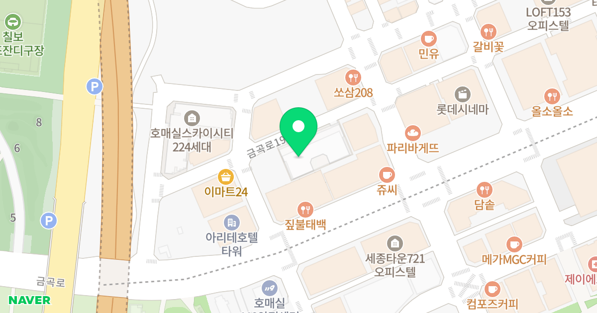 수원 호매실 동광뷰웰 위치 지도 - 경기도 수원시 권선구 금곡로197번길 18-20