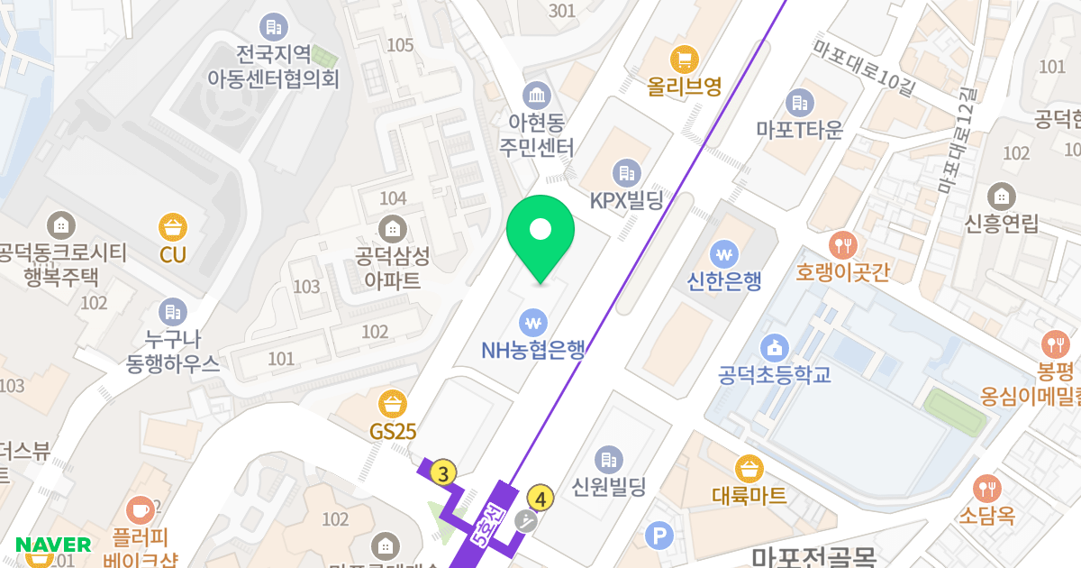 풍림브이아이피텔 위치 지도 - 서울특별시 마포구 마포대로 127