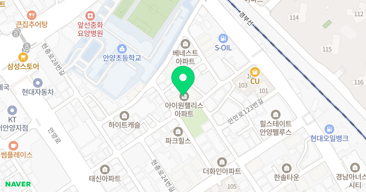 아이원팰리스 위치 지도 - 경기도 안양시 만안구 현충로16번길 26