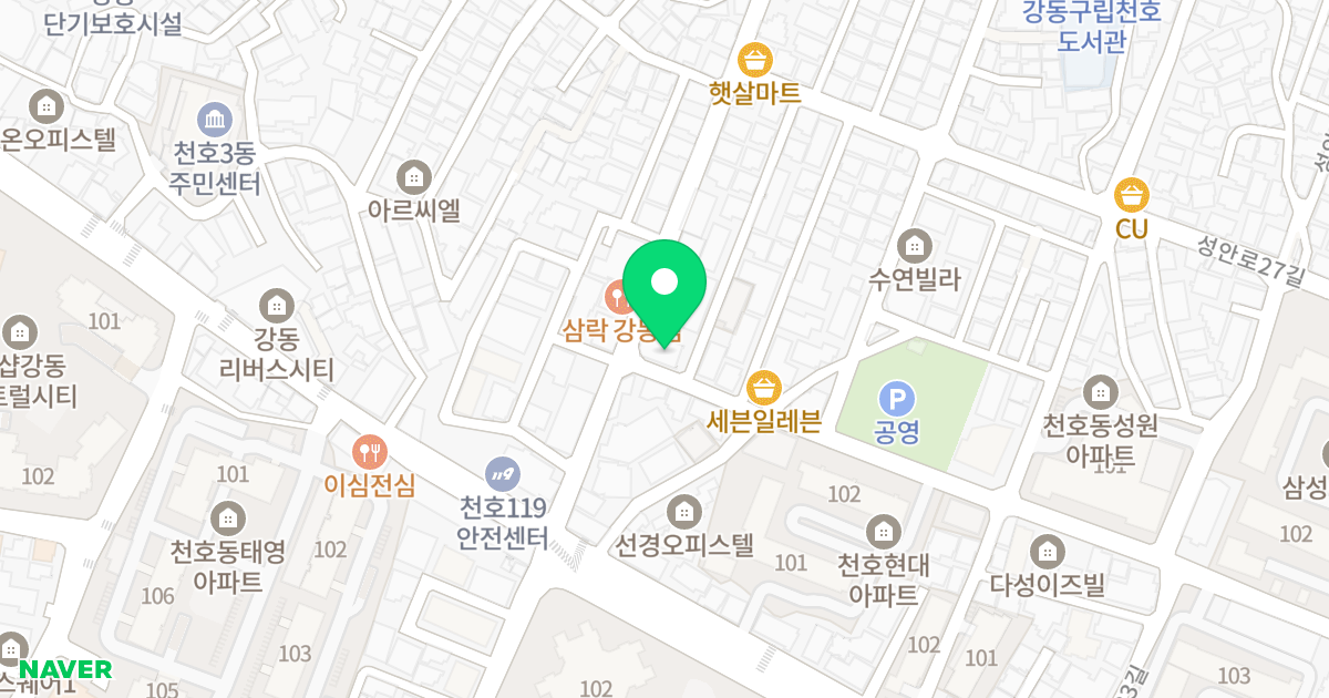 루체167 위치 지도 - 서울특별시 강동구