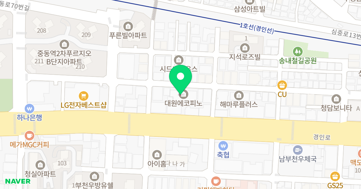대원 에코피노 위치 지도 - 경기도 부천시 소사구 경인로137번가길 12