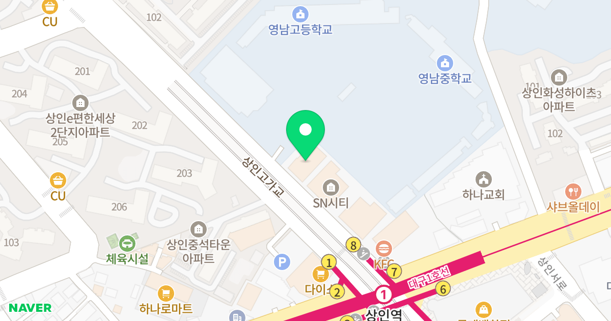 에스앤시티 위치 지도 - 대구광역시 달서구 월곡로 294
