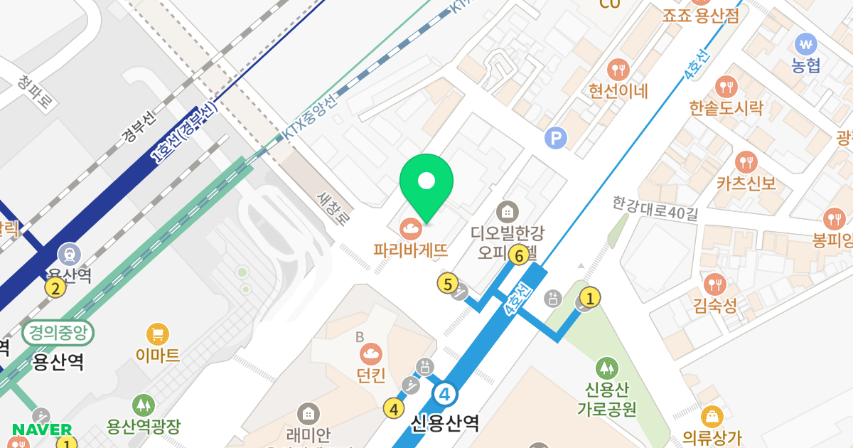 용산 토투벨리 위치 지도 - 서울특별시 용산구 새창로 217