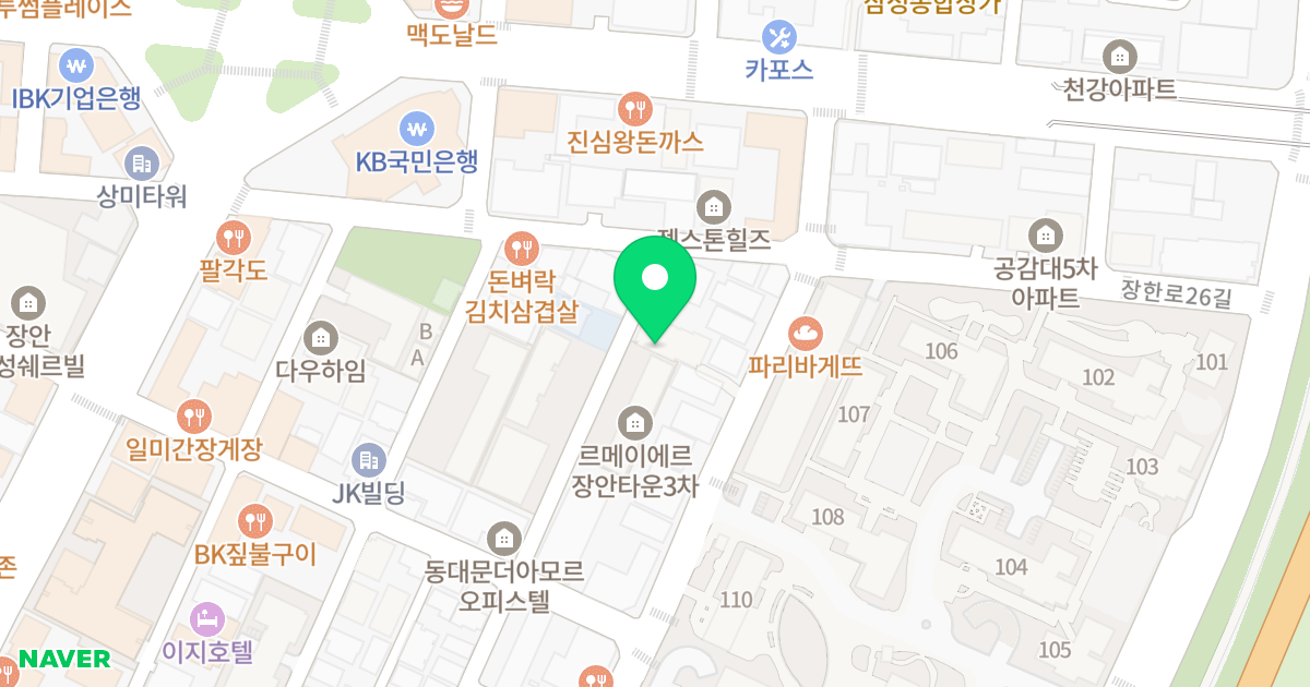 월튼파크뷰2차 위치 지도 - 서울특별시 동대문구 장한로26다길 7