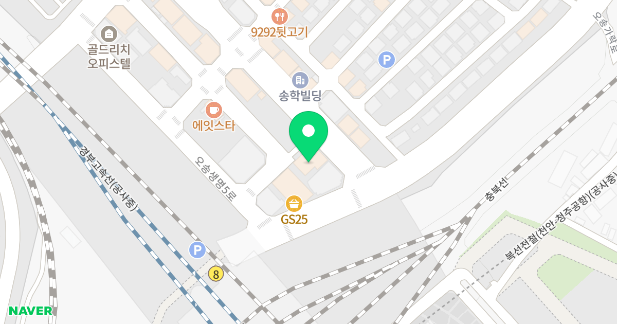 오송읍 만수리 862 업무시설 (현경미래개발주식회사) 위치 지도 - 충청북도 청주시 흥덕구 오송읍 오송생명3로 184
