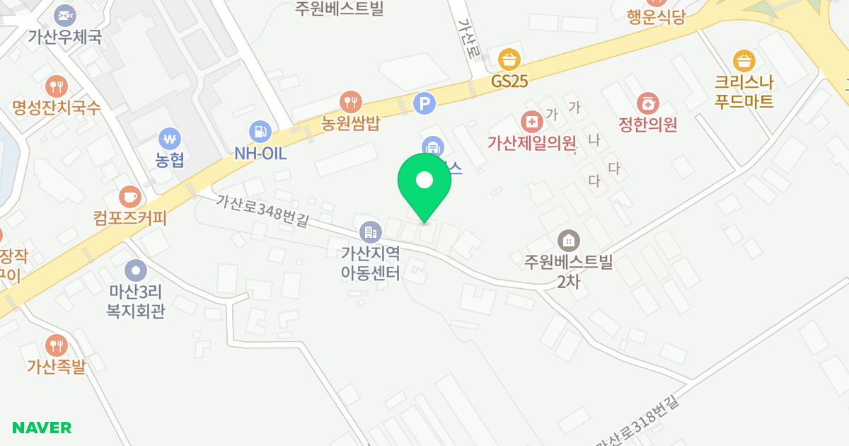 제1동(153-5) 위치 지도 - 경기도 포천시 가산면 가산로348번길 15
