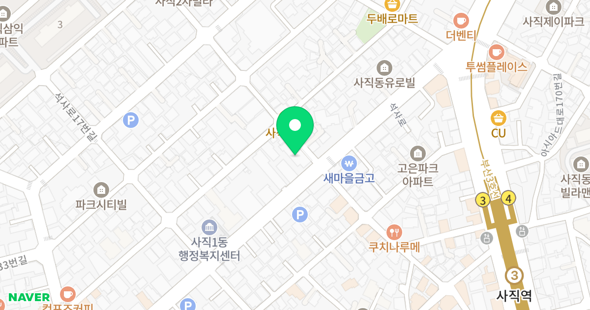 (50-4) 위치 지도 - 부산광역시 동래구 석사로33번길 7