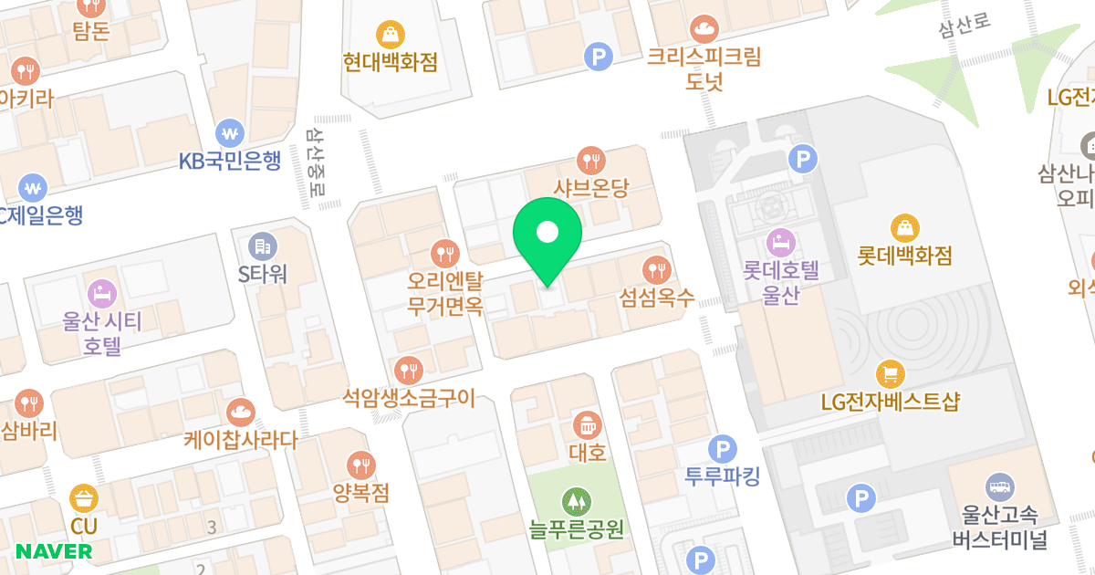 더블리안 위치 지도 - 울산광역시 남구 삼산로266번길 5-8