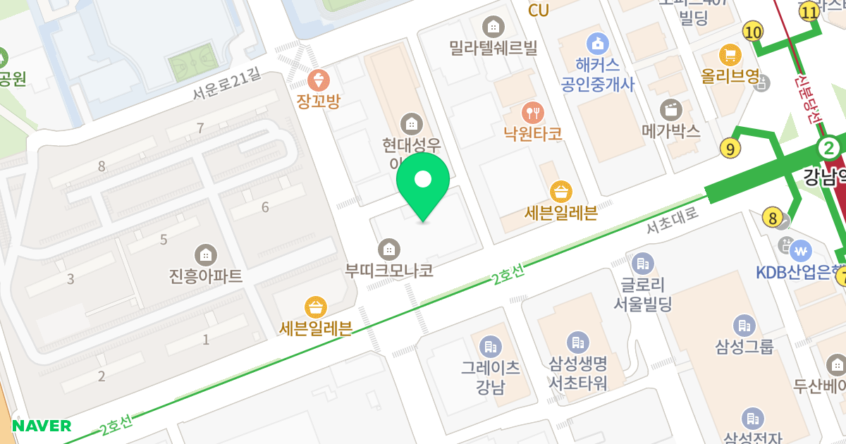 부띠크 모나코 위치 지도 - 서울특별시 서초구 서초대로 397