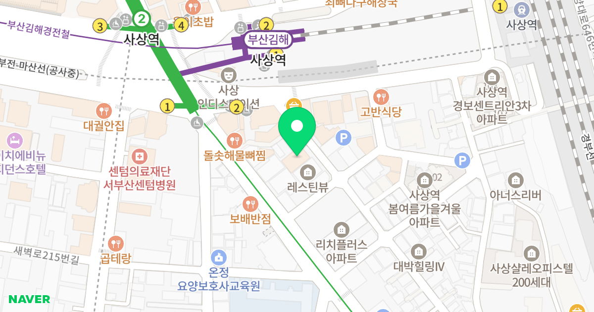 대성캐슬 위치 지도 - 부산광역시 사상구