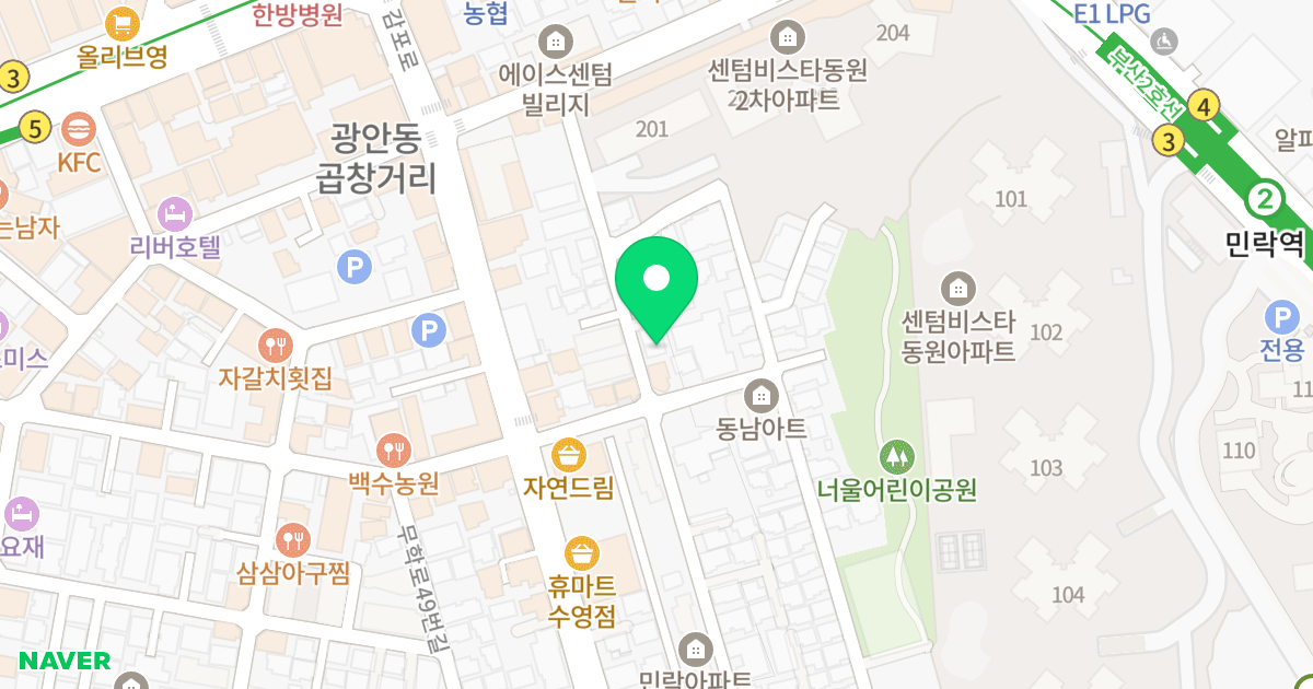 센티움시티 6차 위치 지도 - 부산광역시 수영구
