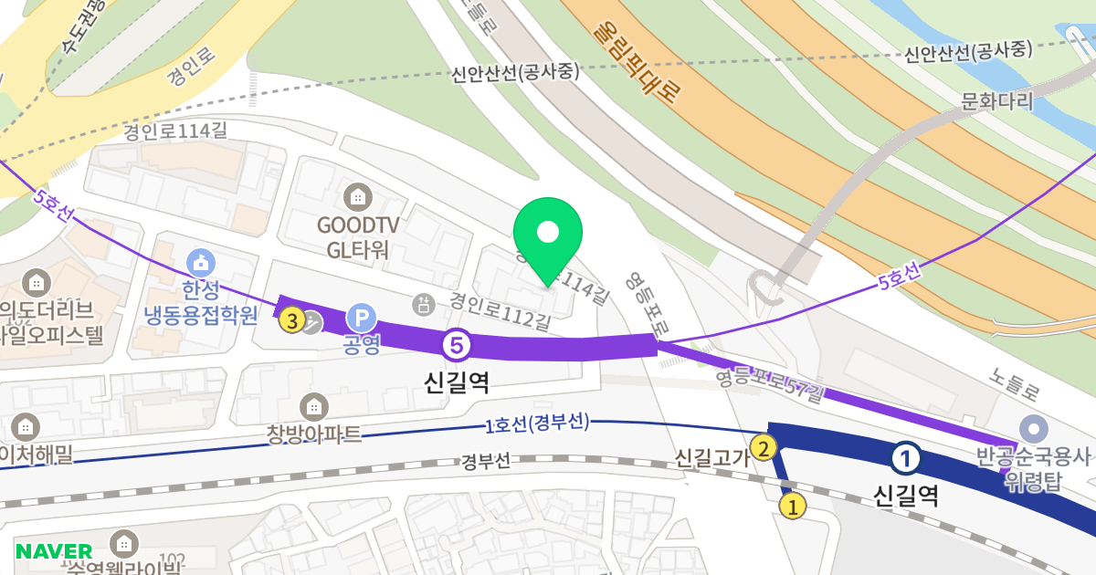 대승프린스텔 위치 지도 - 서울특별시 영등포구 경인로114길 26