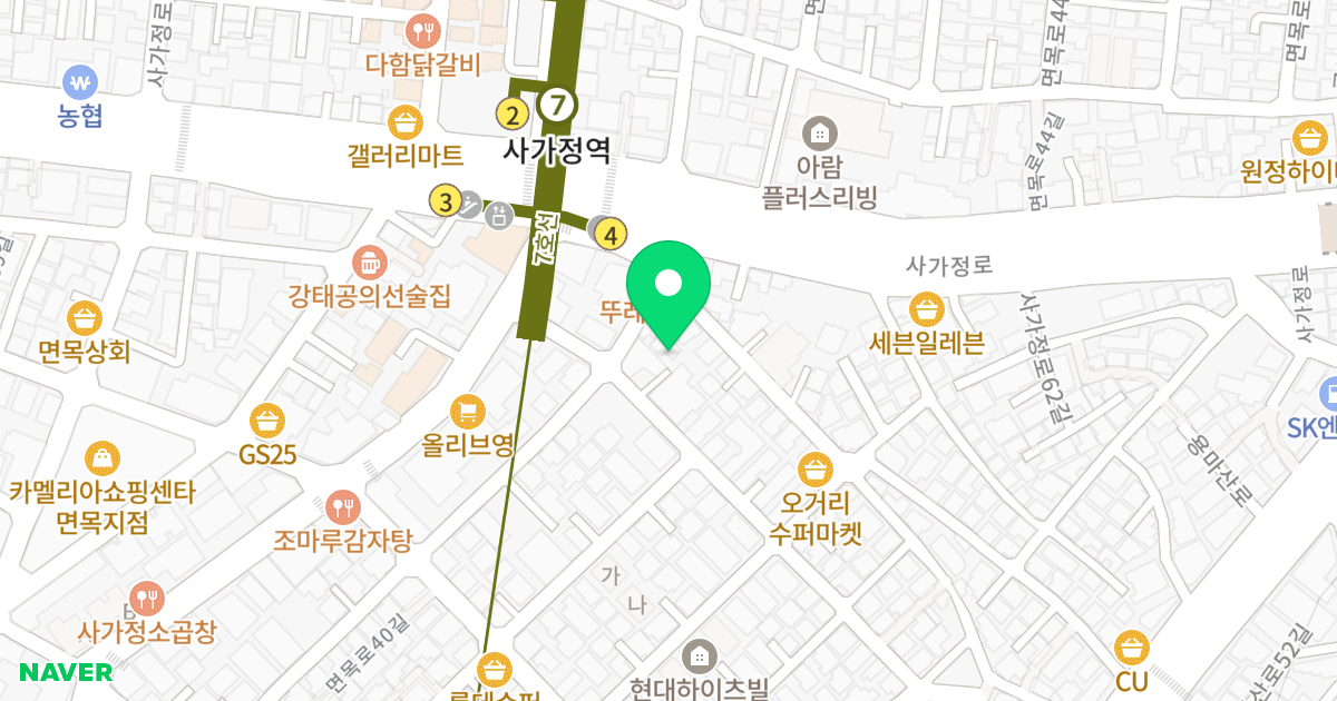 행운빌딩 위치 지도 - 서울특별시 중랑구 면목로42길 11