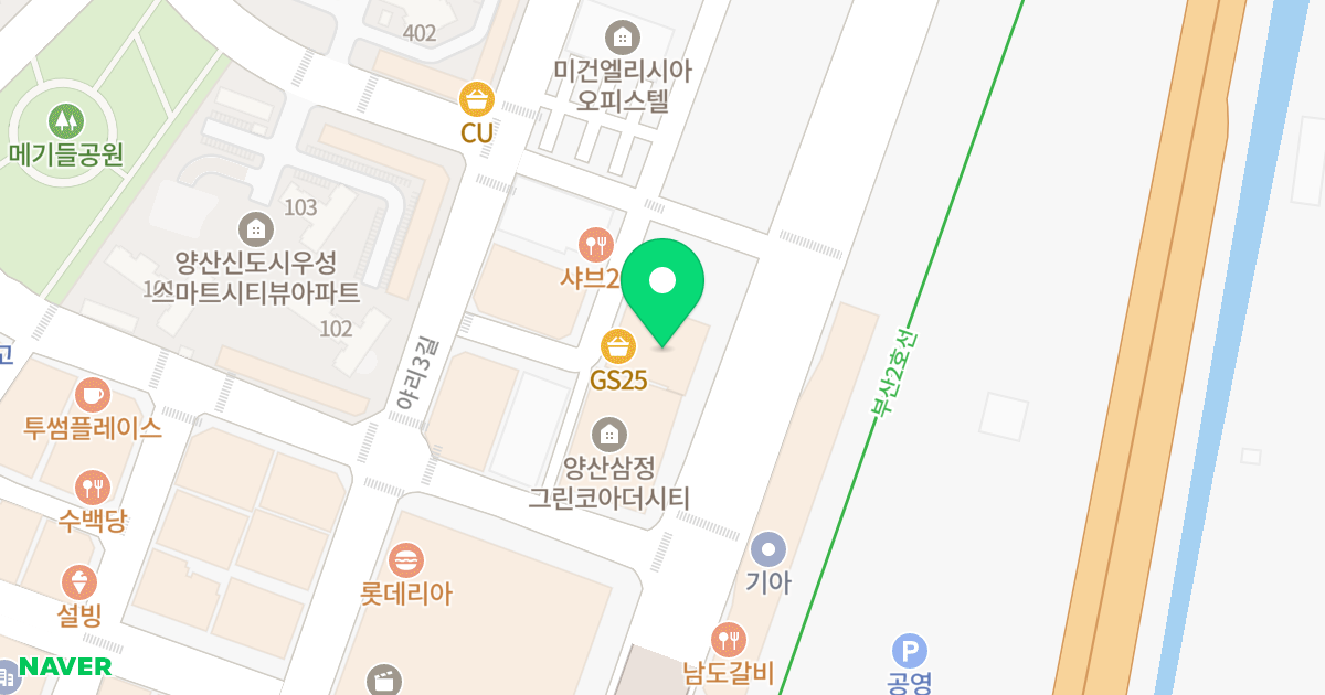 양산 유림 노르웨이 아침 위치 지도 - 경상남도 양산시 물금읍 메기로 203