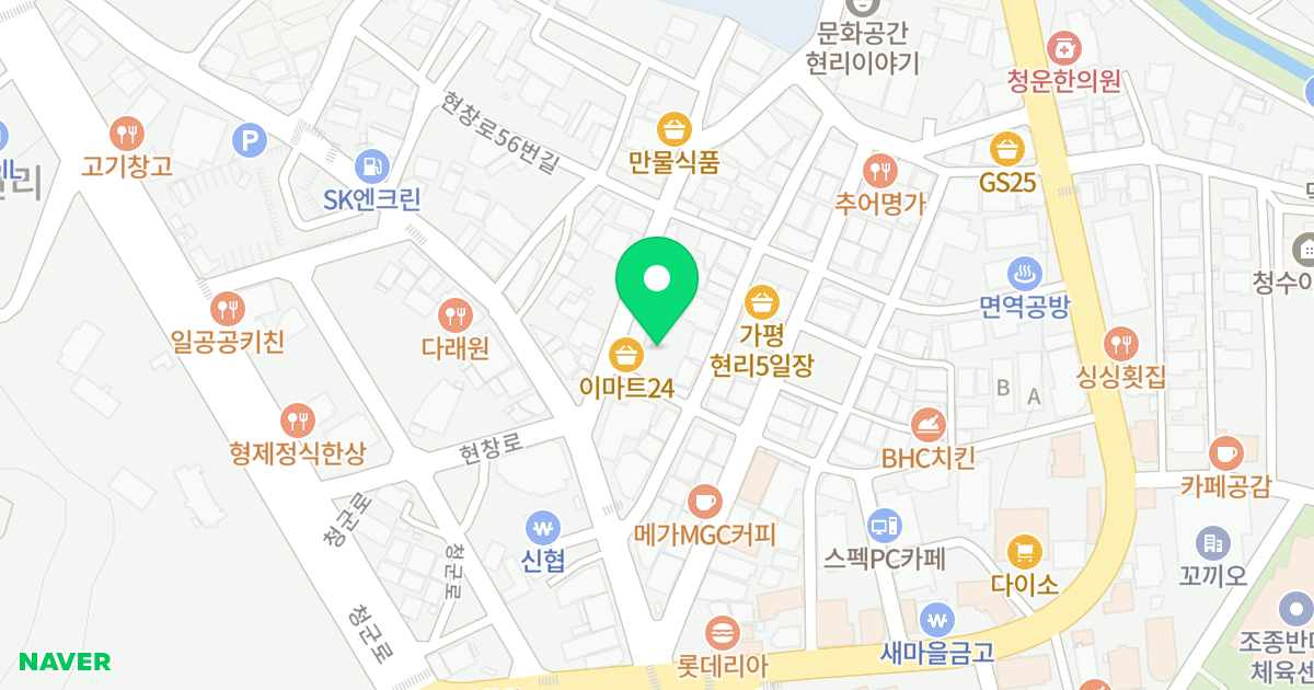 (273-14) 위치 지도 - 경기도 가평군 조종면 조종새싹로 6