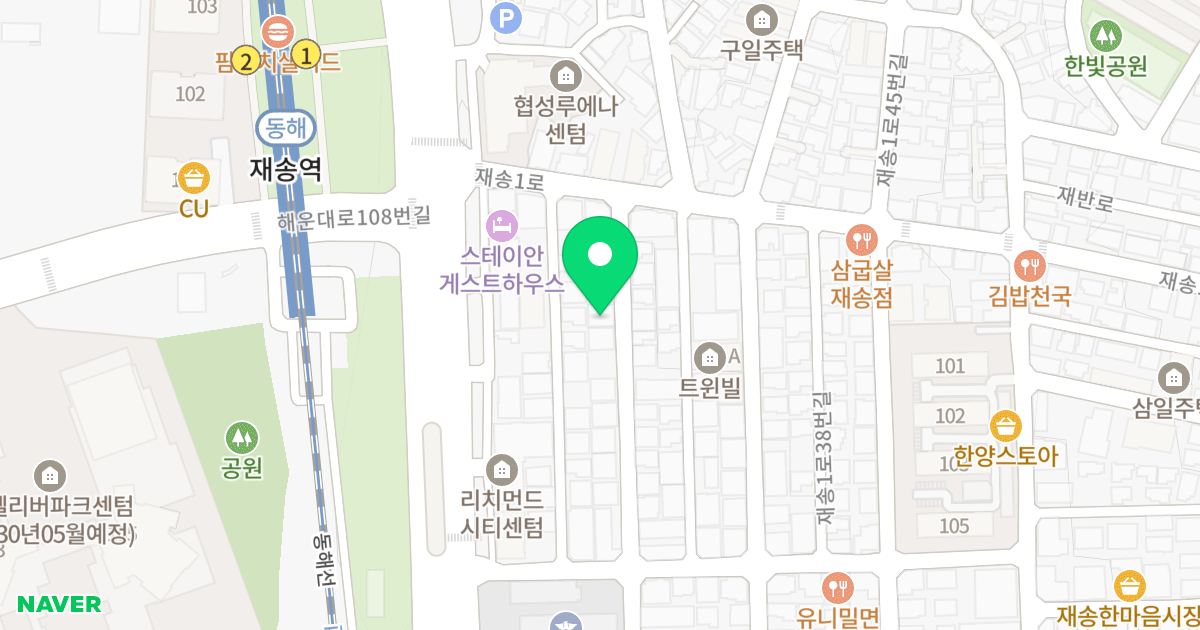 센텀스타빌 위치 지도 - 부산광역시 해운대구 재송1로20번길 12