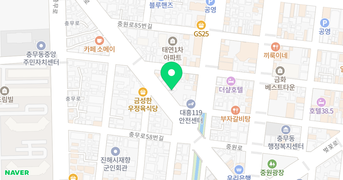 대우오피시아 위치 지도 - 경상남도 창원시 진해구 백구로 74