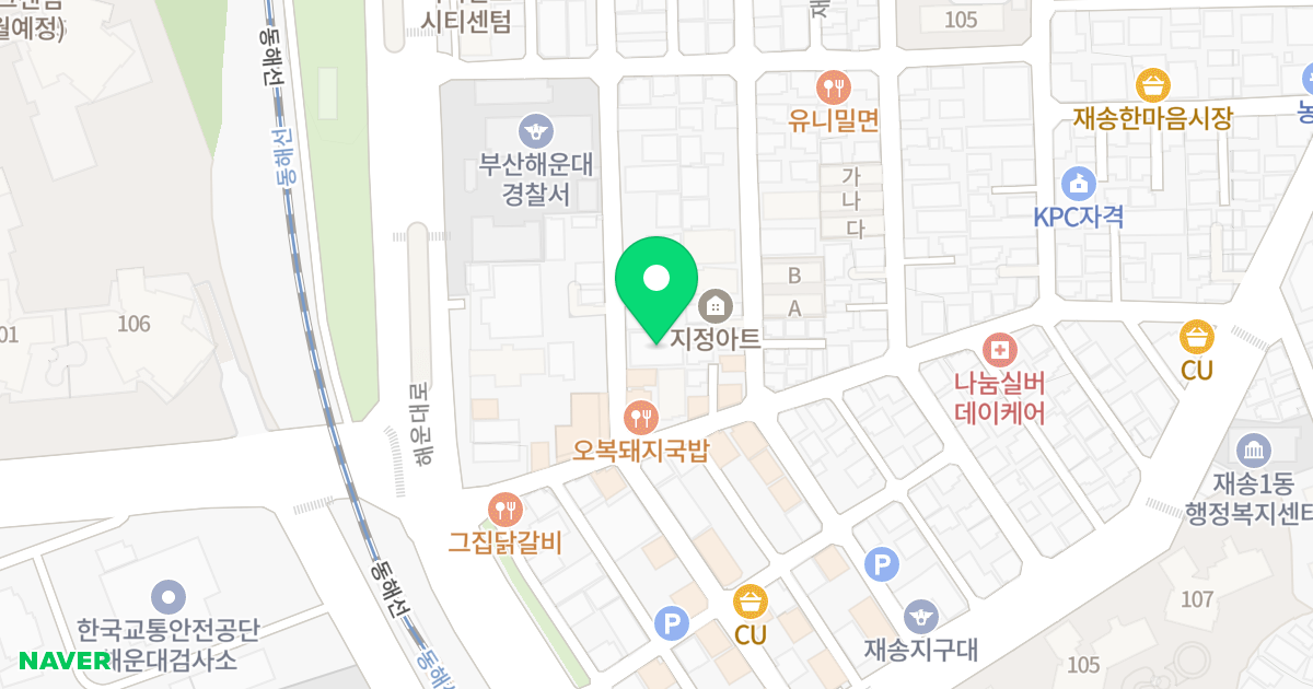 (1093-8) 위치 지도 - 부산광역시 해운대구 재송1로20번길 61