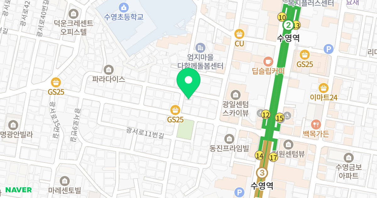 원빌리지 위치 지도 - 부산광역시 수영구 광서로16번길 6