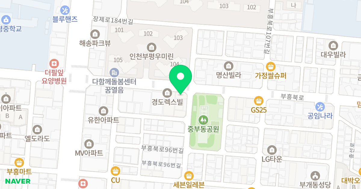 빌리지M 위치 지도 - 인천광역시 부평구 부흥북로 96