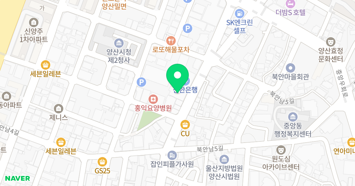 안전오피스텔 위치 지도 - 경상남도 양산시 중앙로 173-1